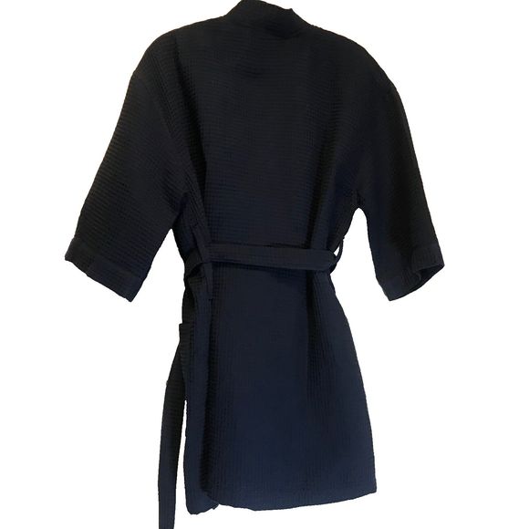 NWOT Terrytown Navy Unisex Waffle Knit Robe "Sharkfest" National Geographic OS - Picture 4 of 5